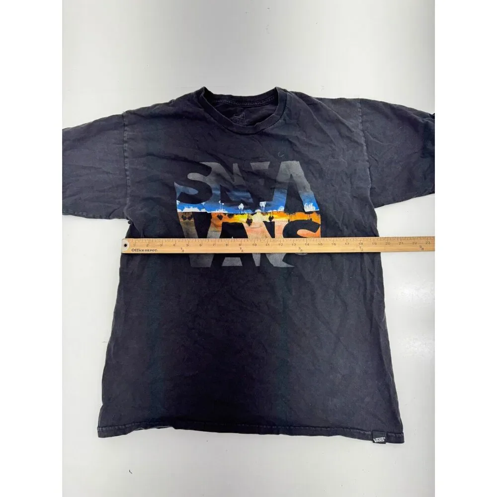 Vans Black Graphic Print Short Sleeve Shirt Mens Size Medium - Picture 5 of 5